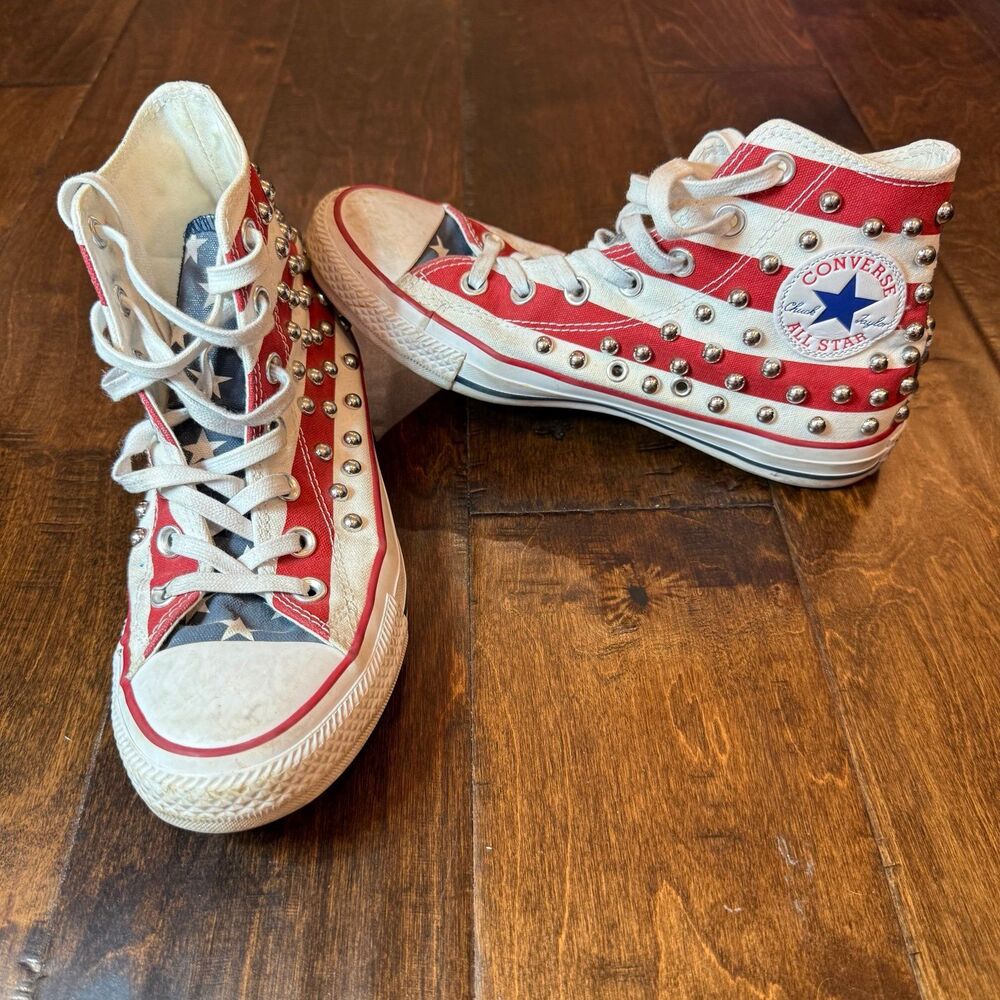 Chuck Taylor All Star High Studded Americana Converse size 7.5 Coachella Rock